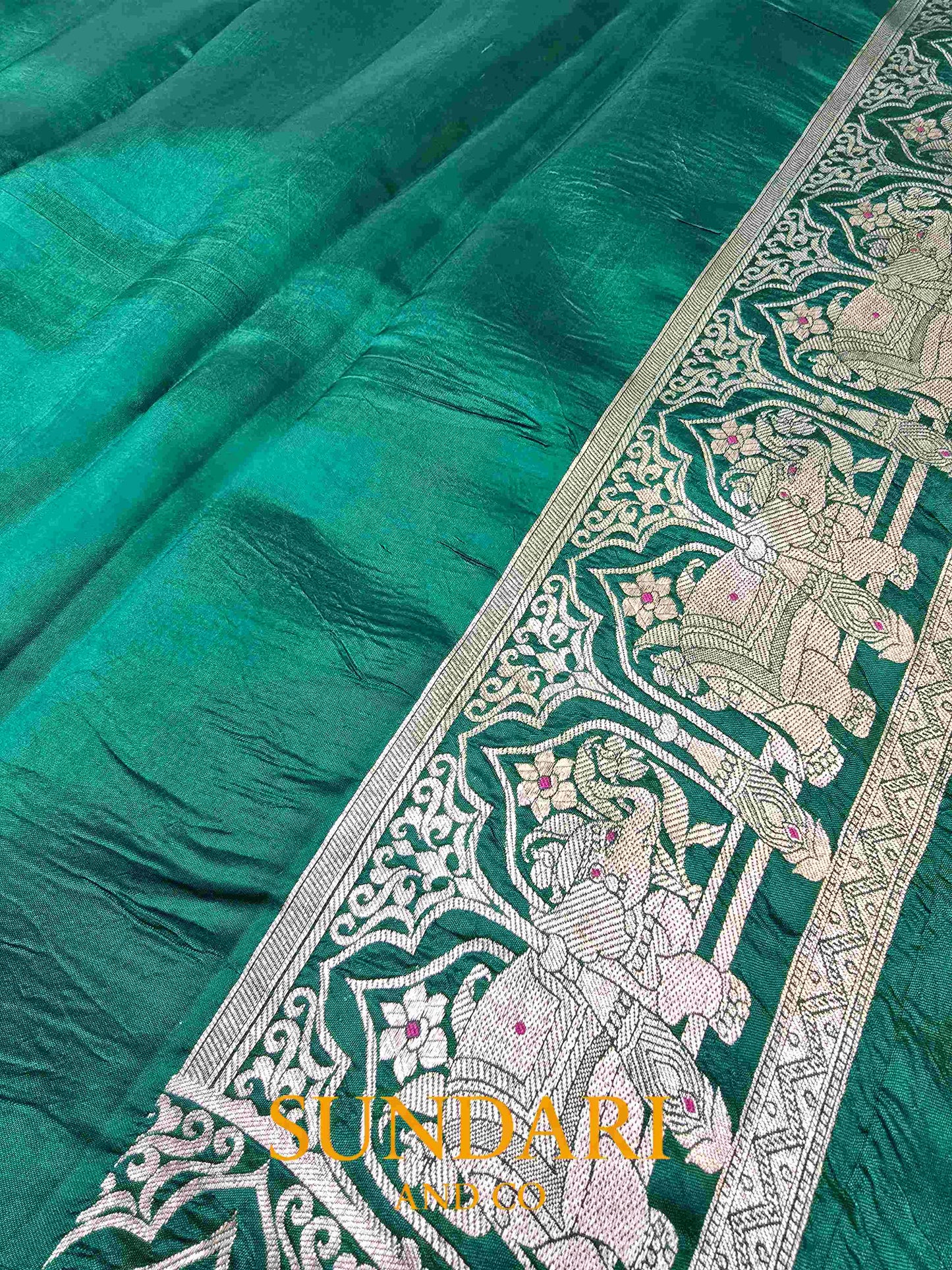 Evergreen | Jungle Themed | Pure Soft Silk Saree