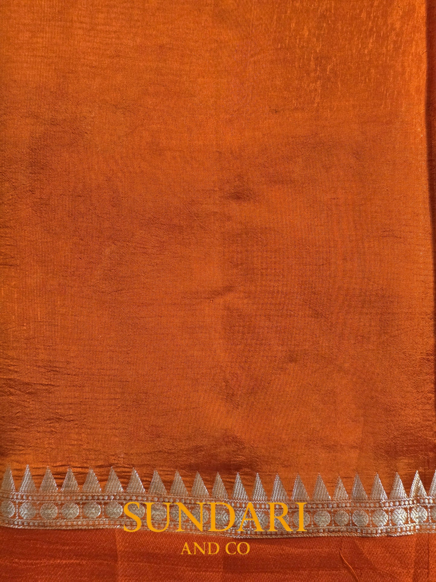 Fiery Orange | Lehariya Meenakari Jaal | Pure Soft Silk Saree
