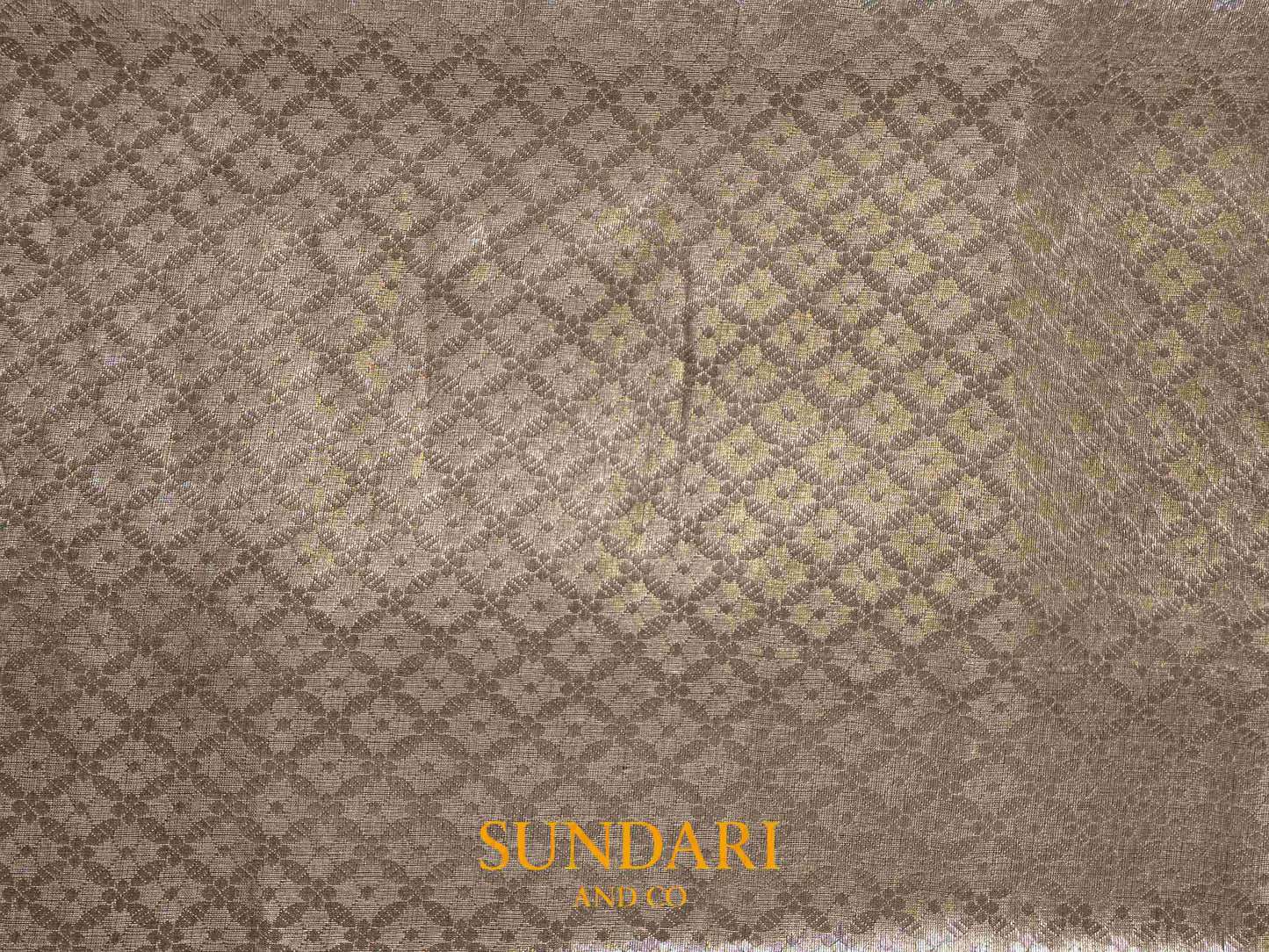 Lime Yellow | Heavy Brocade Geometrical Motifs | Pure Tissue Silk Saree