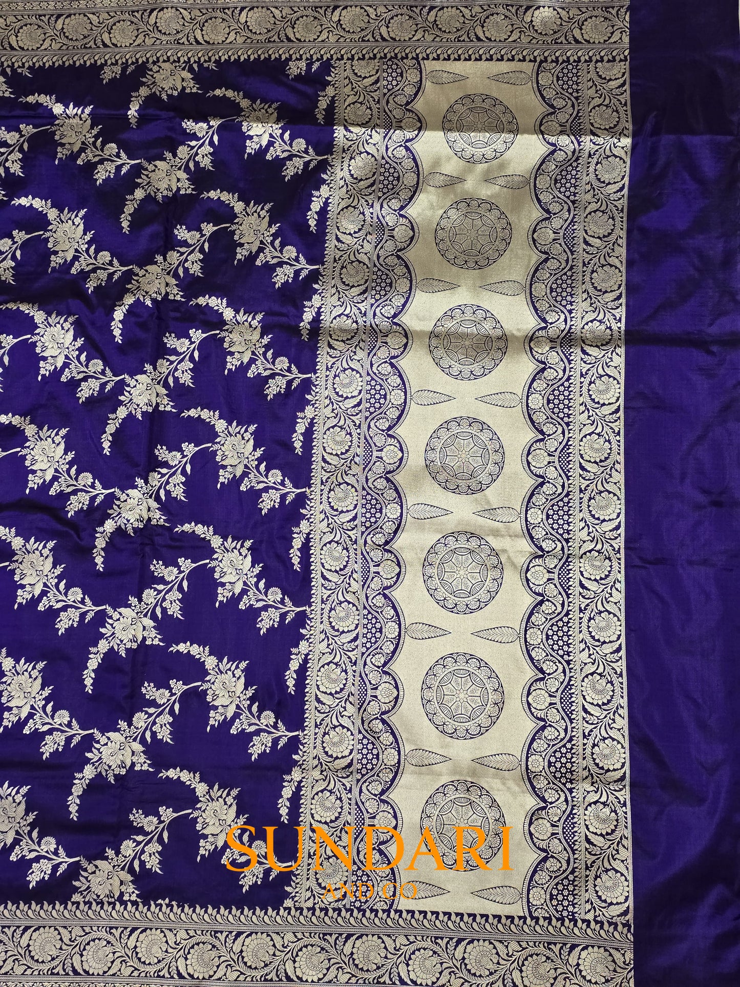 Ripe Plum | Floral Jaal | Pure Katan Silk Saree