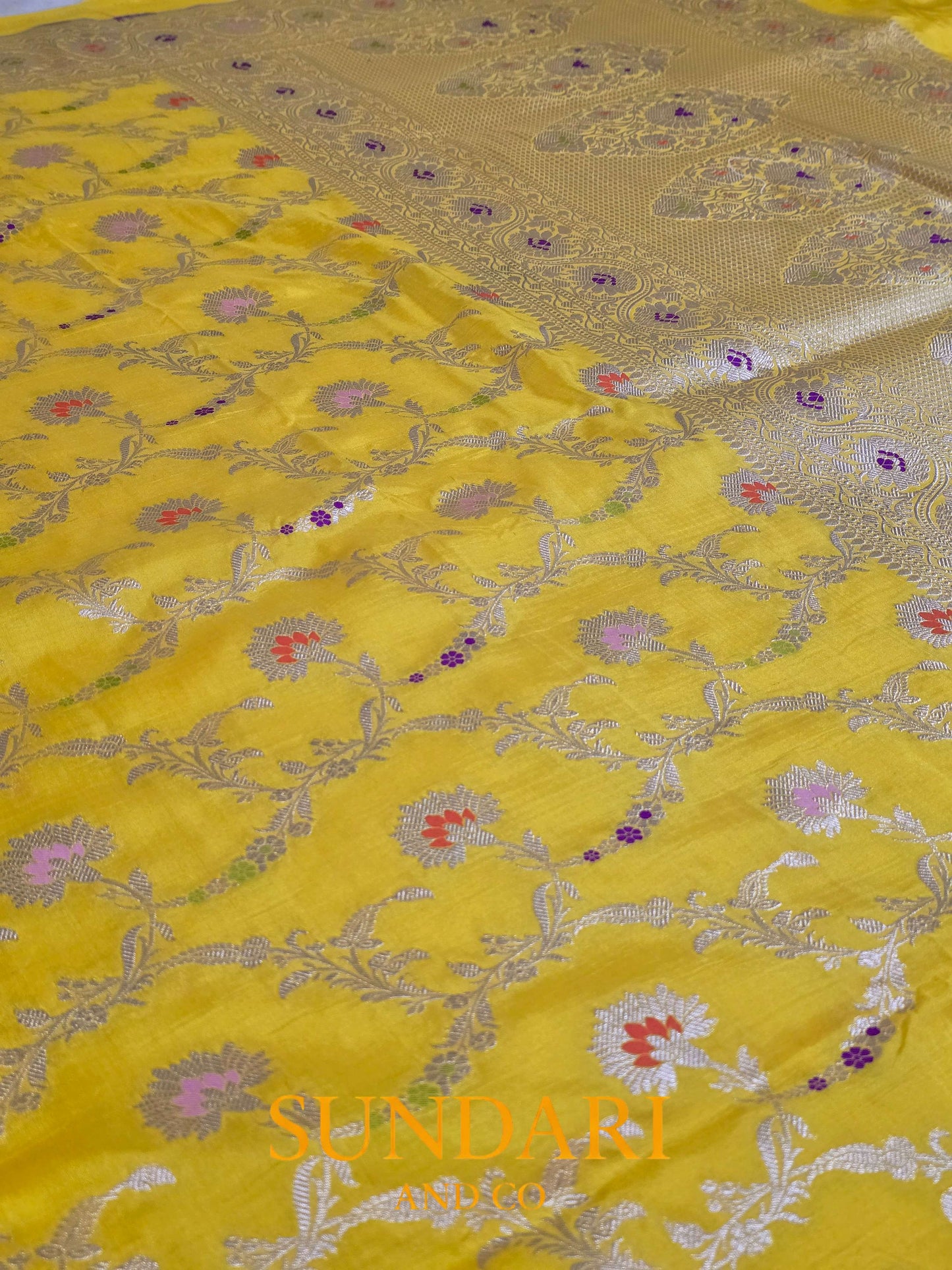 Sunkissed Yellow | Tilfi Woven| Pure Katan Silk Saree