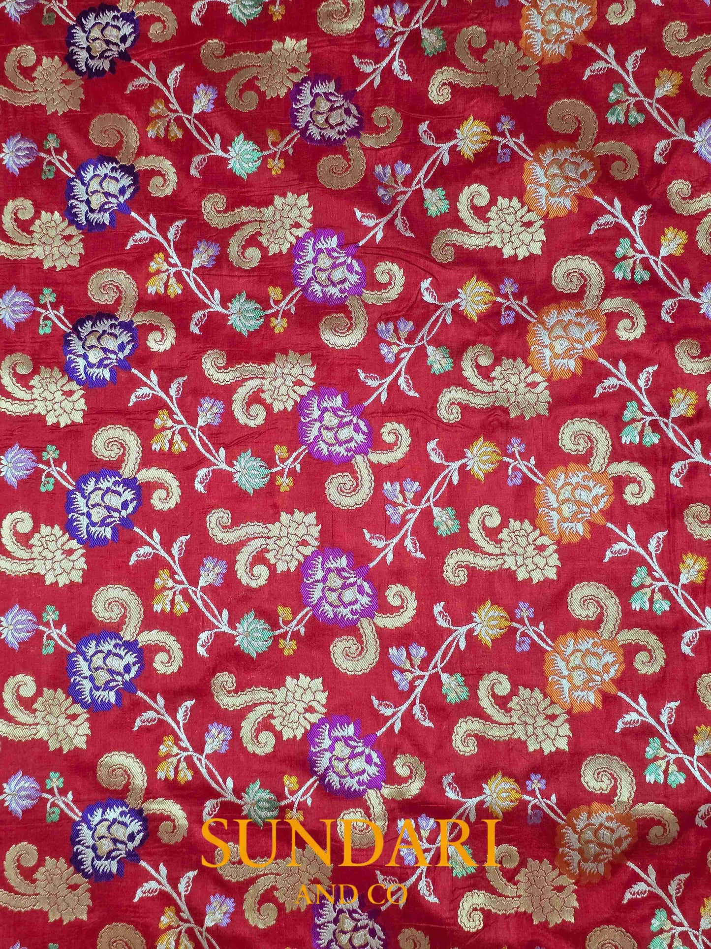Venetian Red | Tilfi Woven | Pure Katan Silk Saree