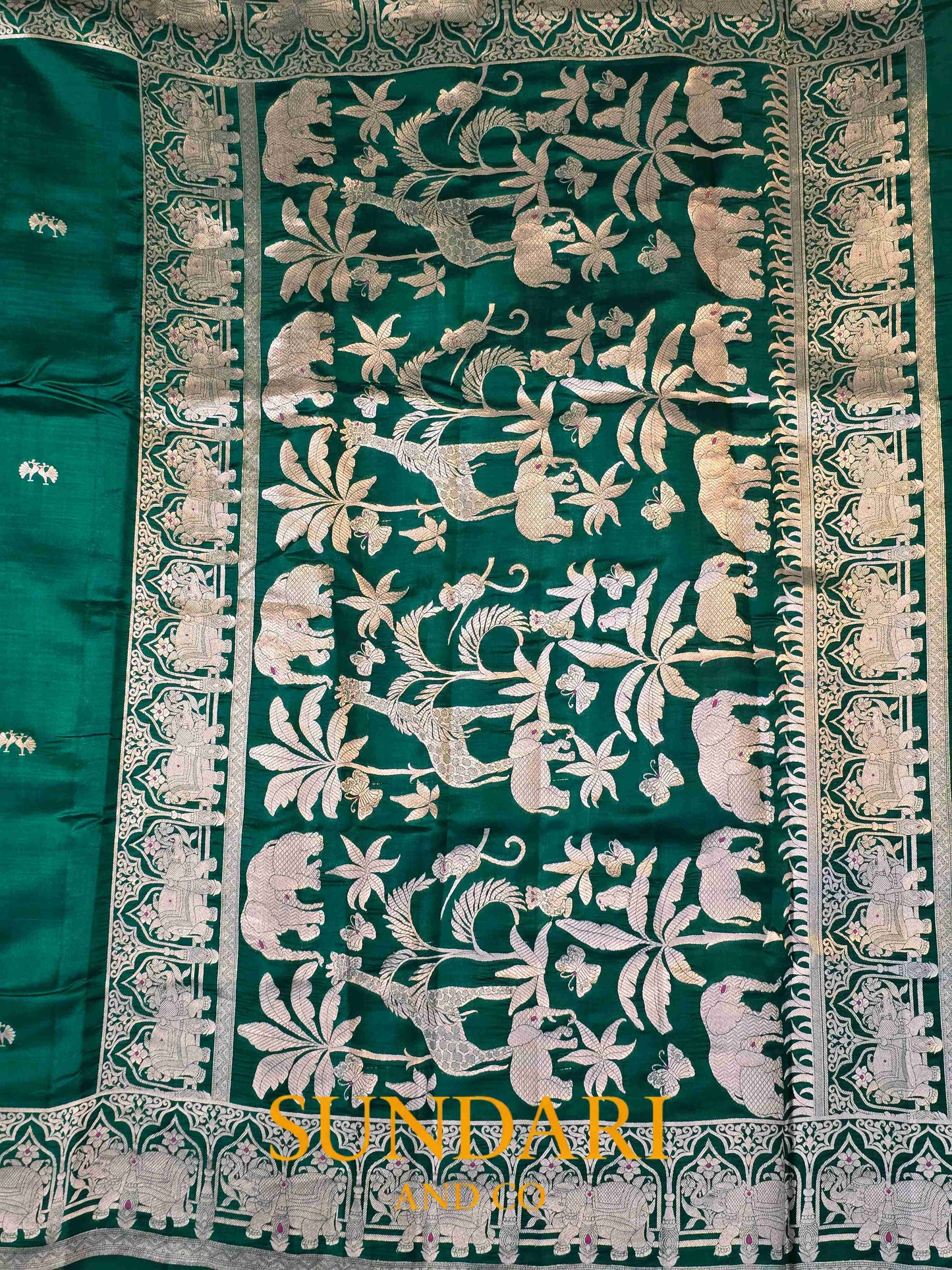 Evergreen | Jungle Themed | Pure Soft Silk Saree