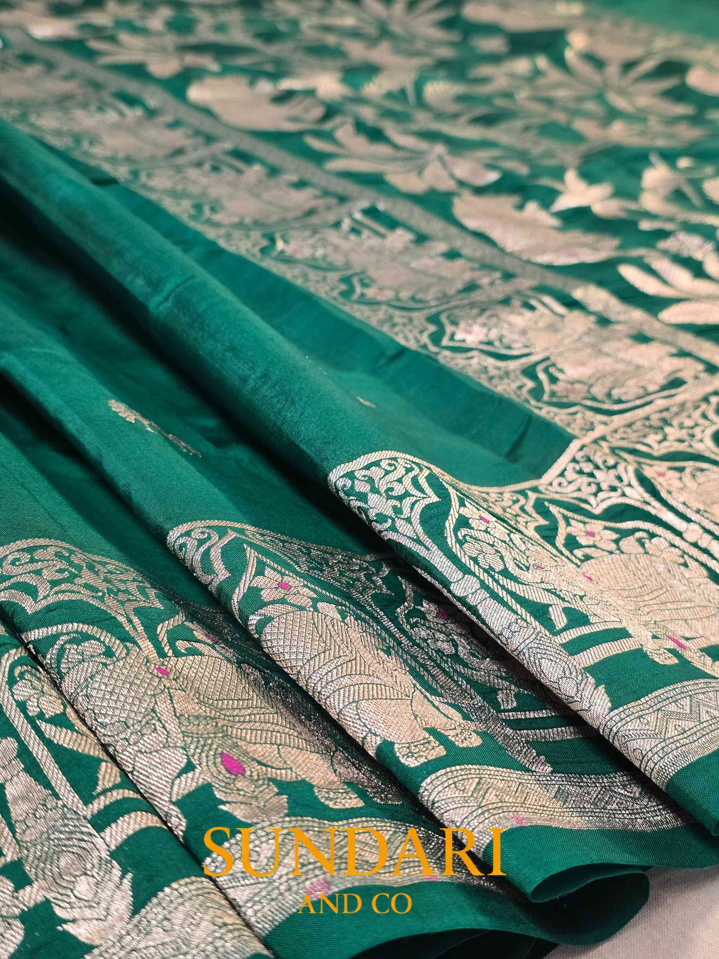 Evergreen | Jungle Themed | Pure Soft Silk Saree
