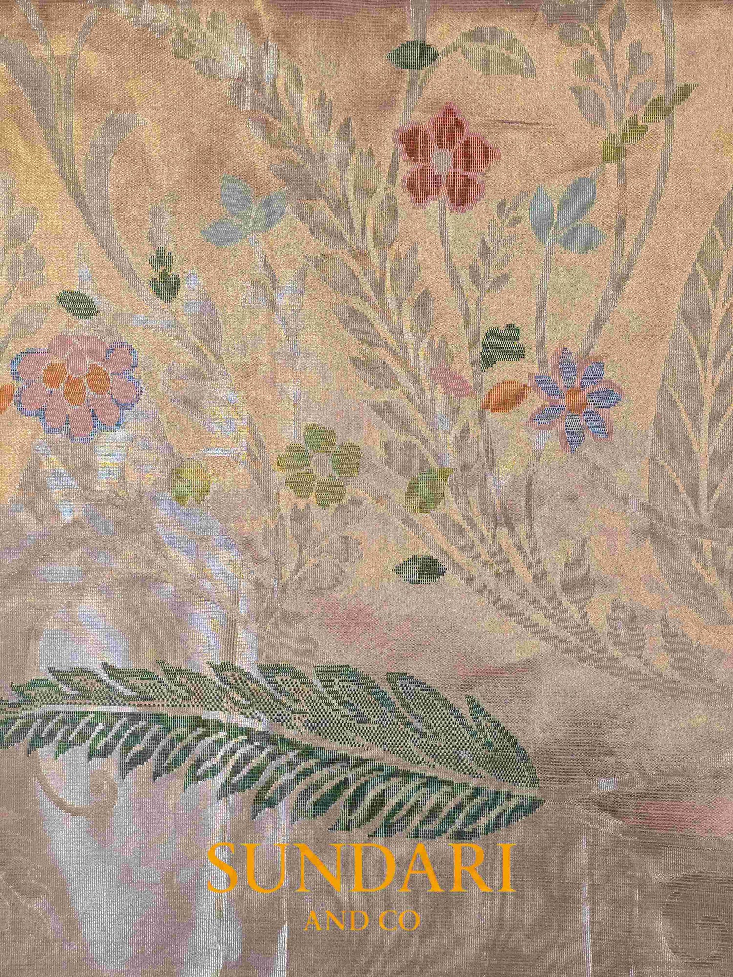 Blush Pink | Meenakari Jamdani Woven | Pure Tissue Saree