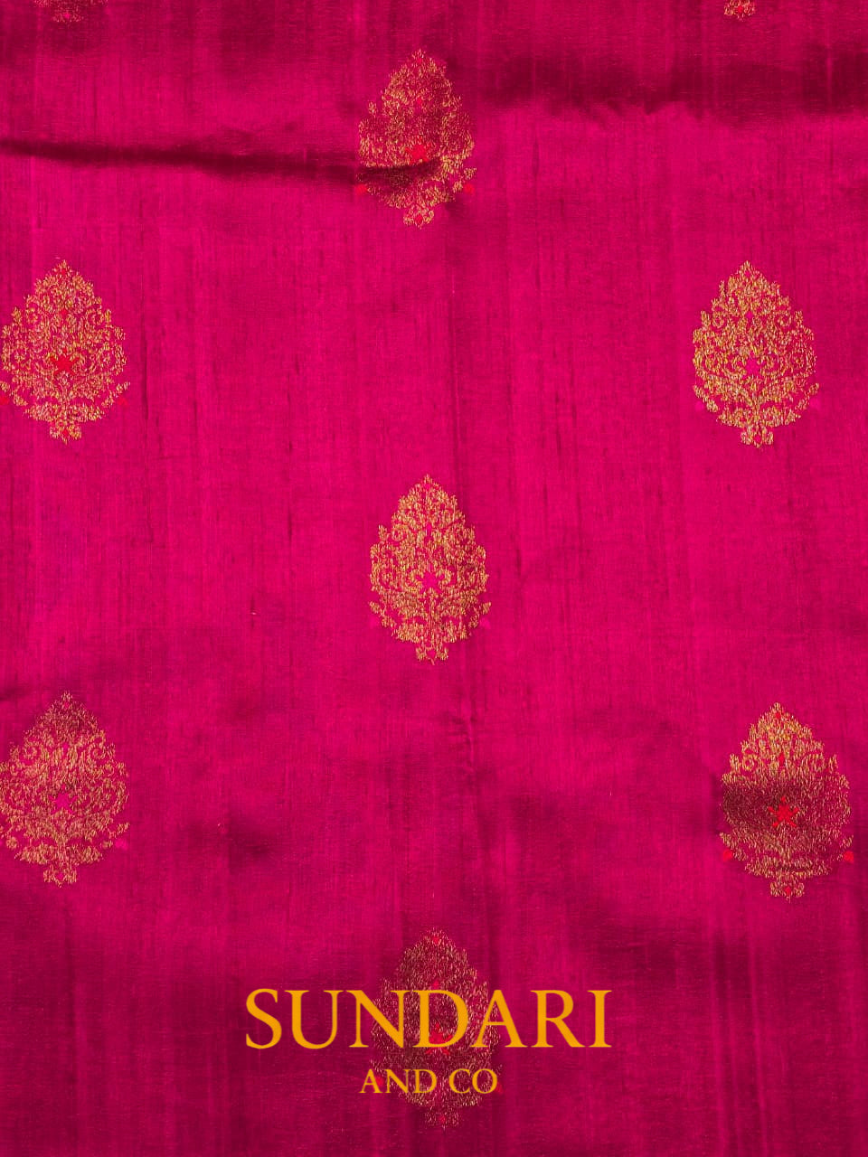 Barbie Pink | Antique Zari Meenakari Buttas in Kadua Weave | Pure Raw Silk Saree