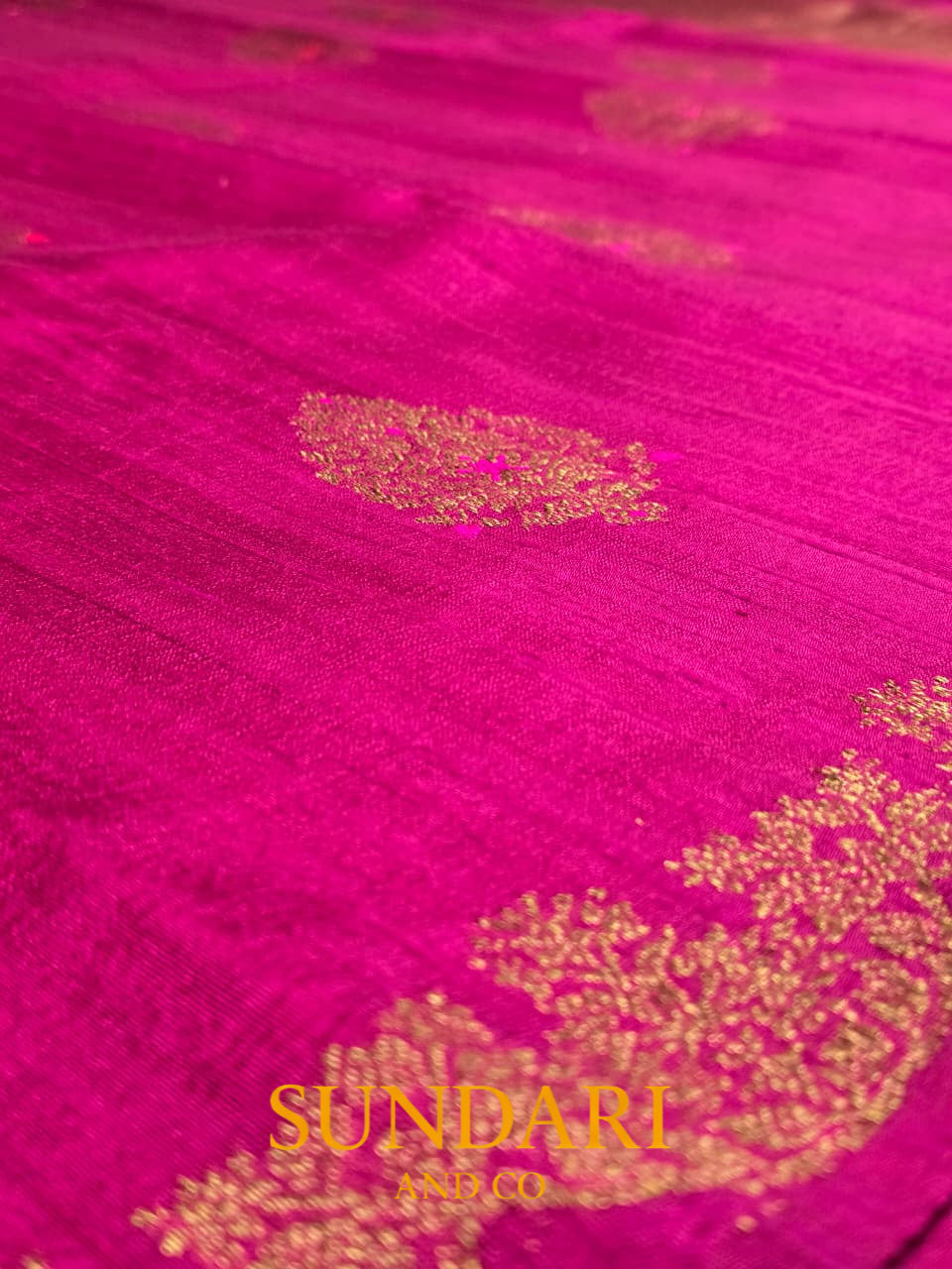 Barbie Pink | Antique Zari Meenakari Buttas in Kadua Weave | Pure Raw Silk Saree