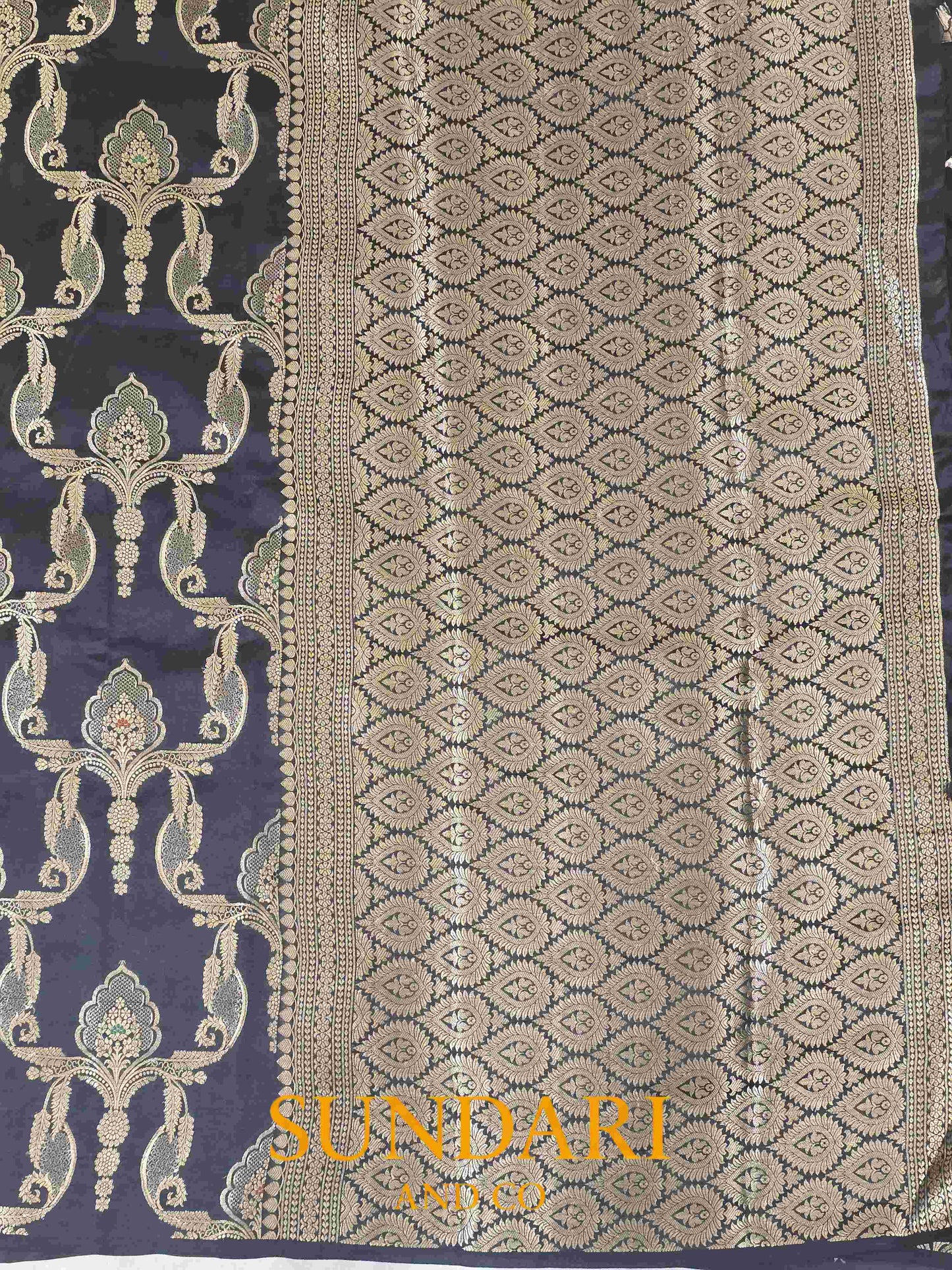 Black | Meenakari Jaal | Pure Soft Silk Saree