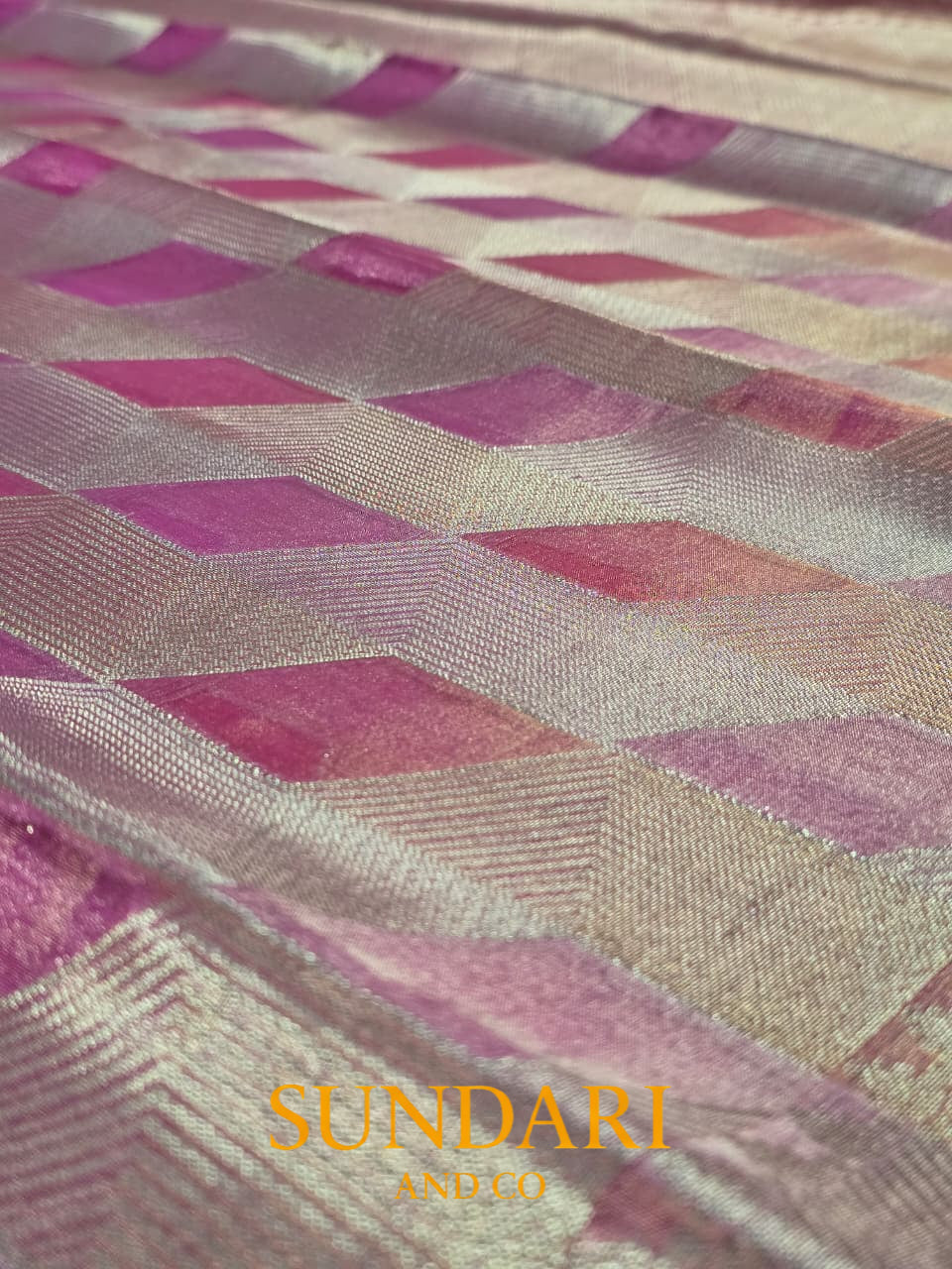 Blush Pink | Rangkat | Pure Tissue Silk Saree