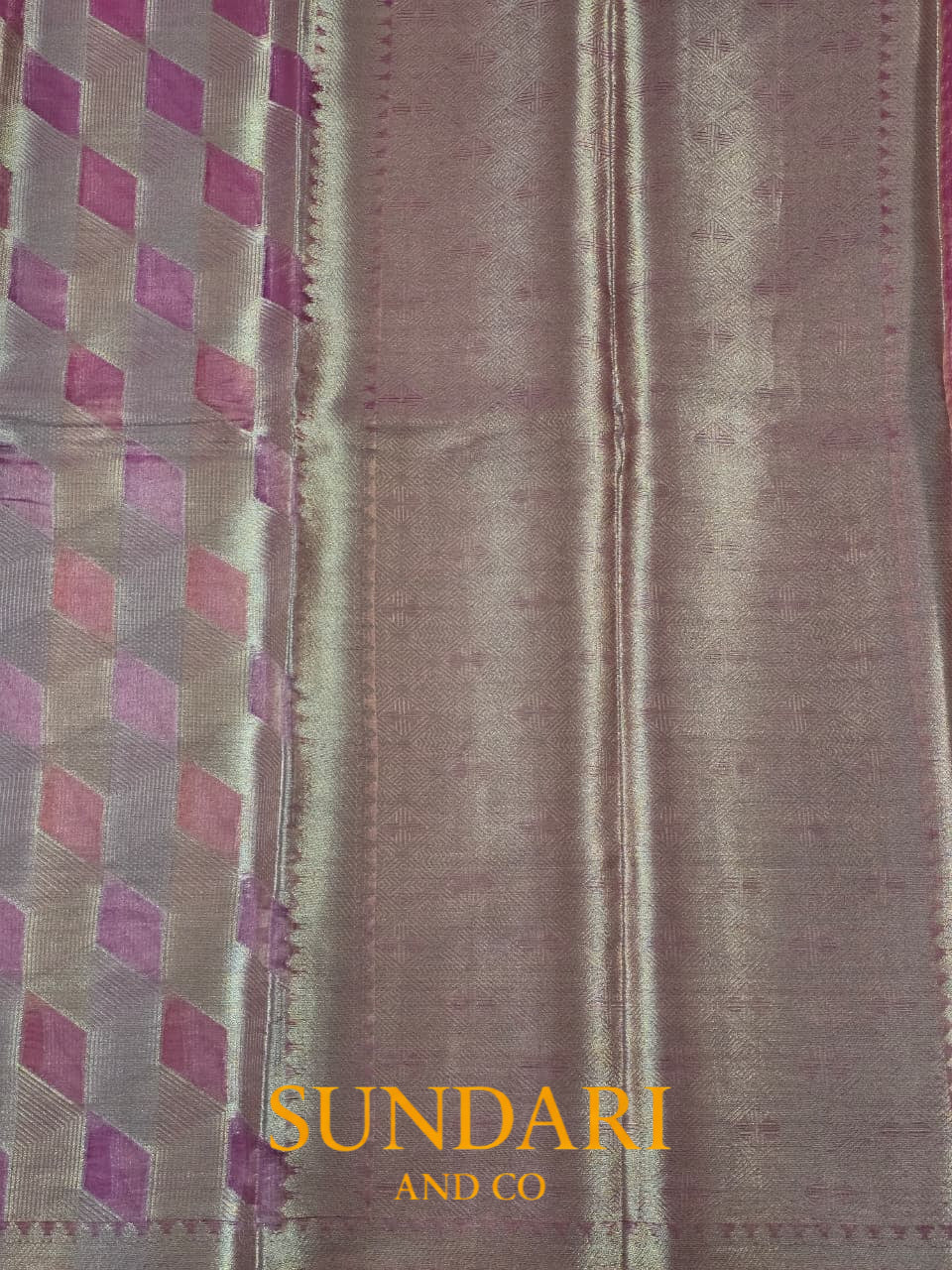 Blush Pink | Rangkat | Pure Tissue Silk Saree