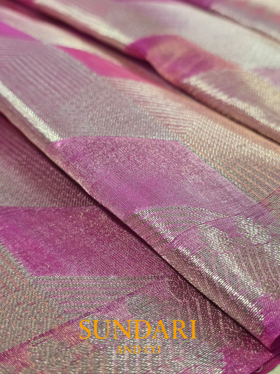 Blush Pink | Rangkat | Pure Tissue Silk Saree