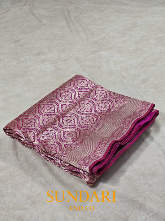 Majenta | Brocade Jaal | Pure Katan Silk Saree