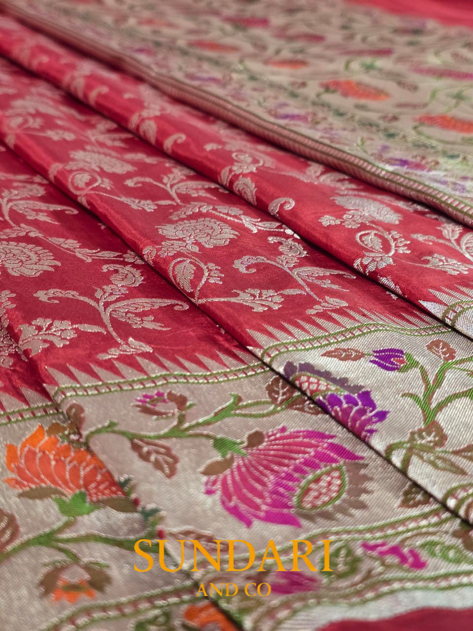 Classic Red | Paithani Woven | Pure Katan Silk Saree