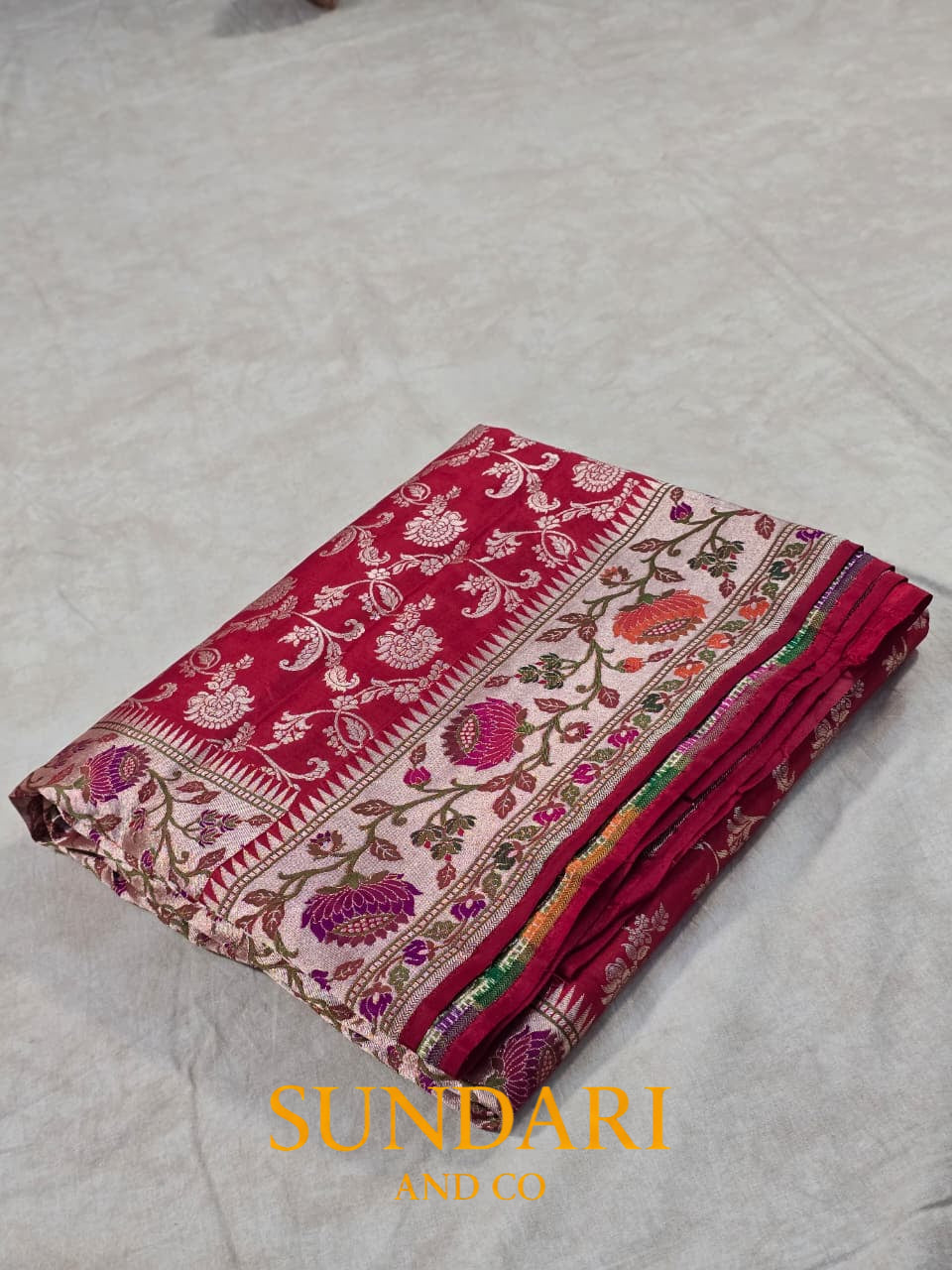 Classic Red | Paithani Woven | Pure Katan Silk Saree