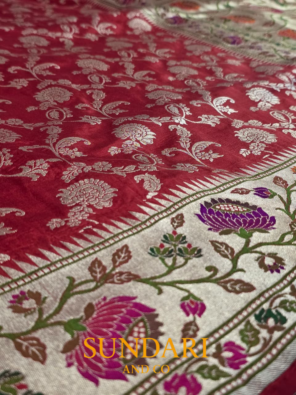 Classic Red | Paithani Woven | Pure Katan Silk Saree