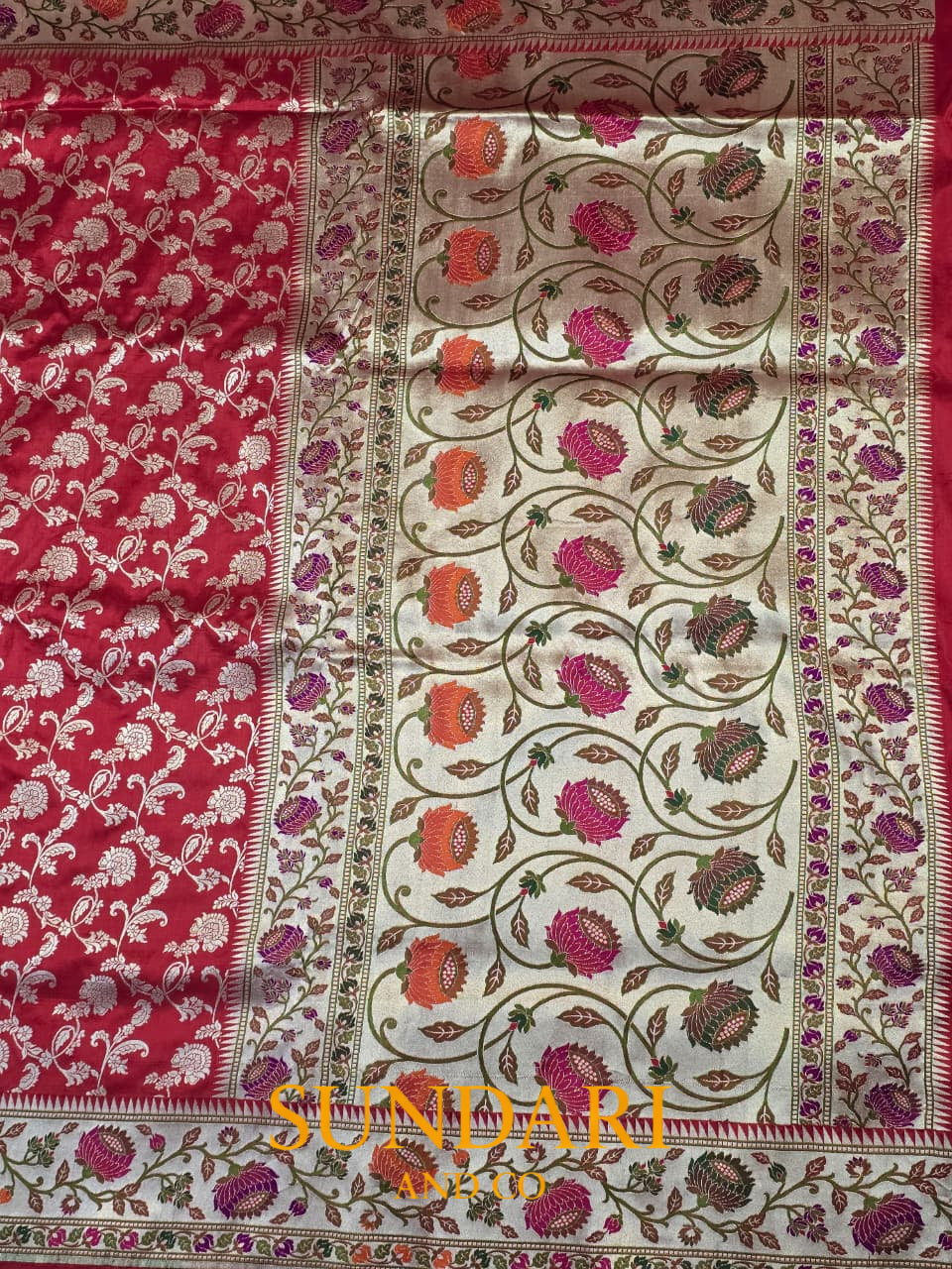 Classic Red | Paithani Woven | Pure Katan Silk Saree