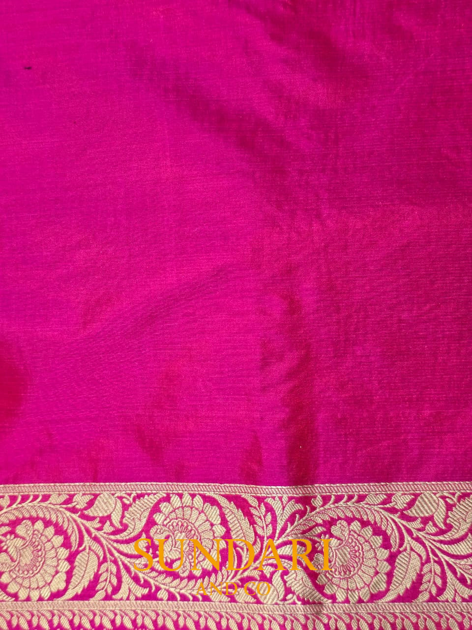 Deep Pink | Floral Jaal | Pure Katan Silk Saree