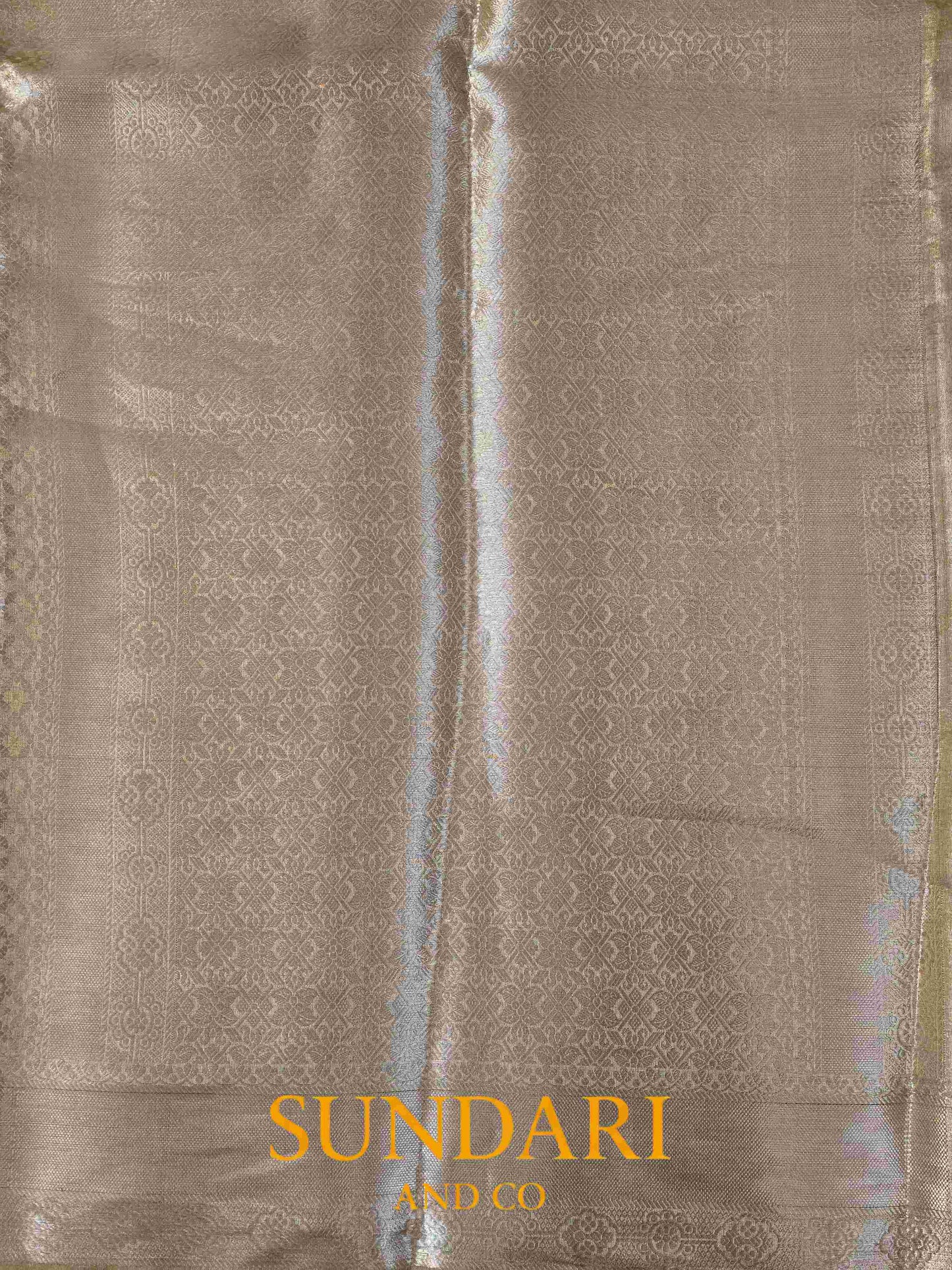 Lime Yellow | Heavy Brocade Geometrical Motifs | Pure Tissue Silk Saree