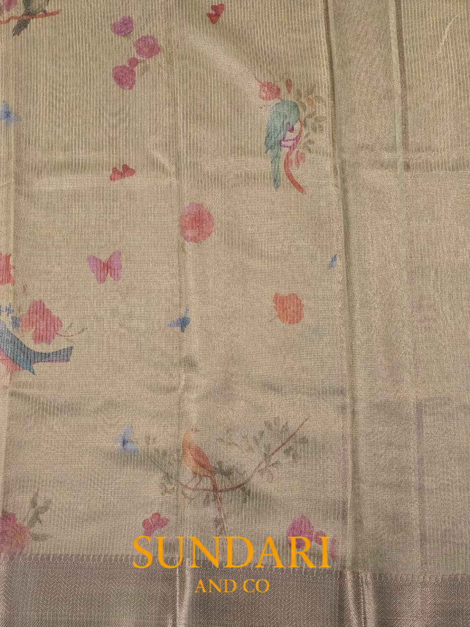 Pastel Yellow | Digital Printed | Pure Cotton Saree