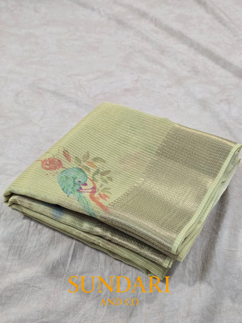 Pastel Yellow | Digital Printed | Pure Cotton Saree