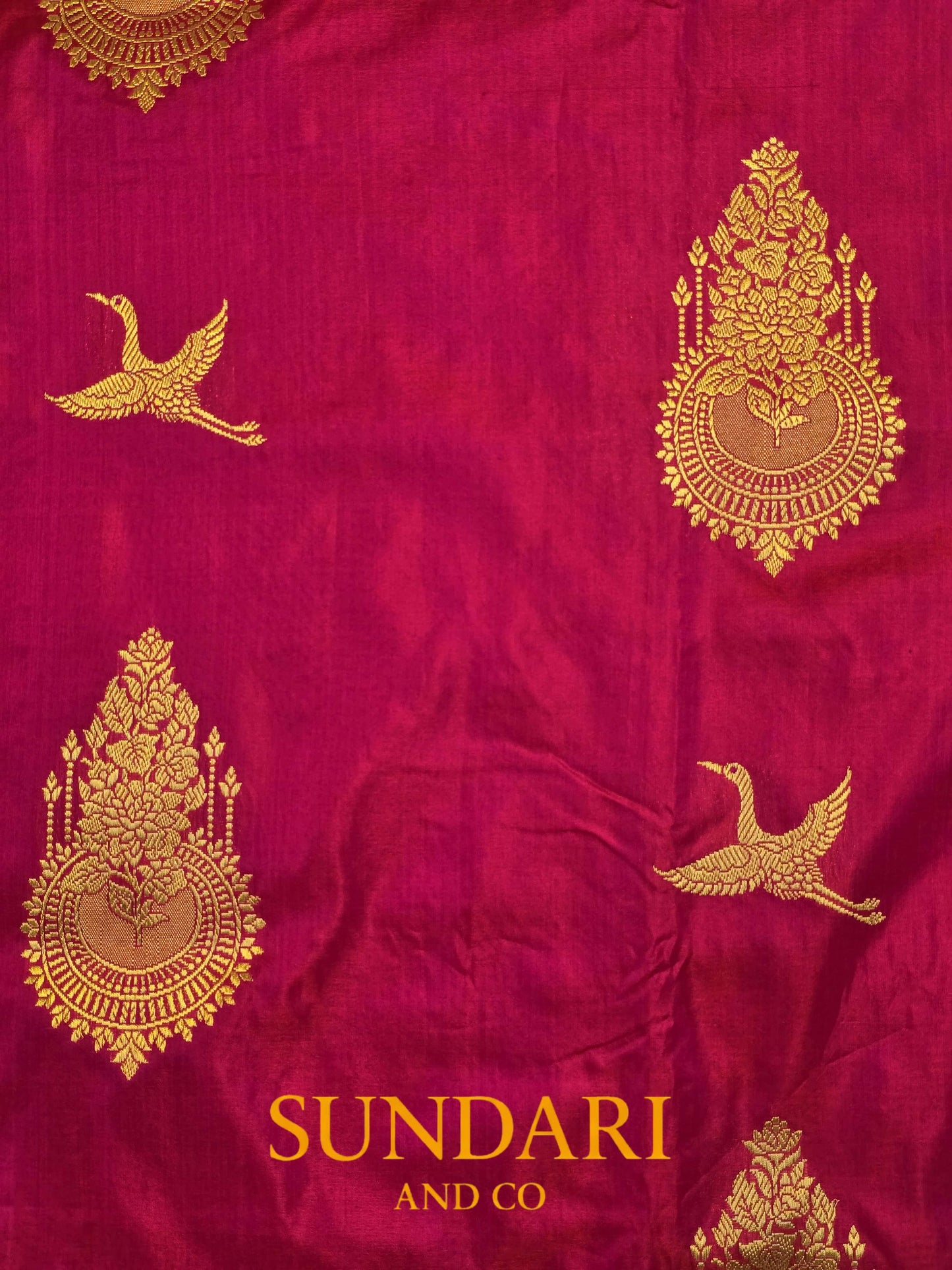 Hot Pink | Kadua Butta | Pure Katan Silk Saree