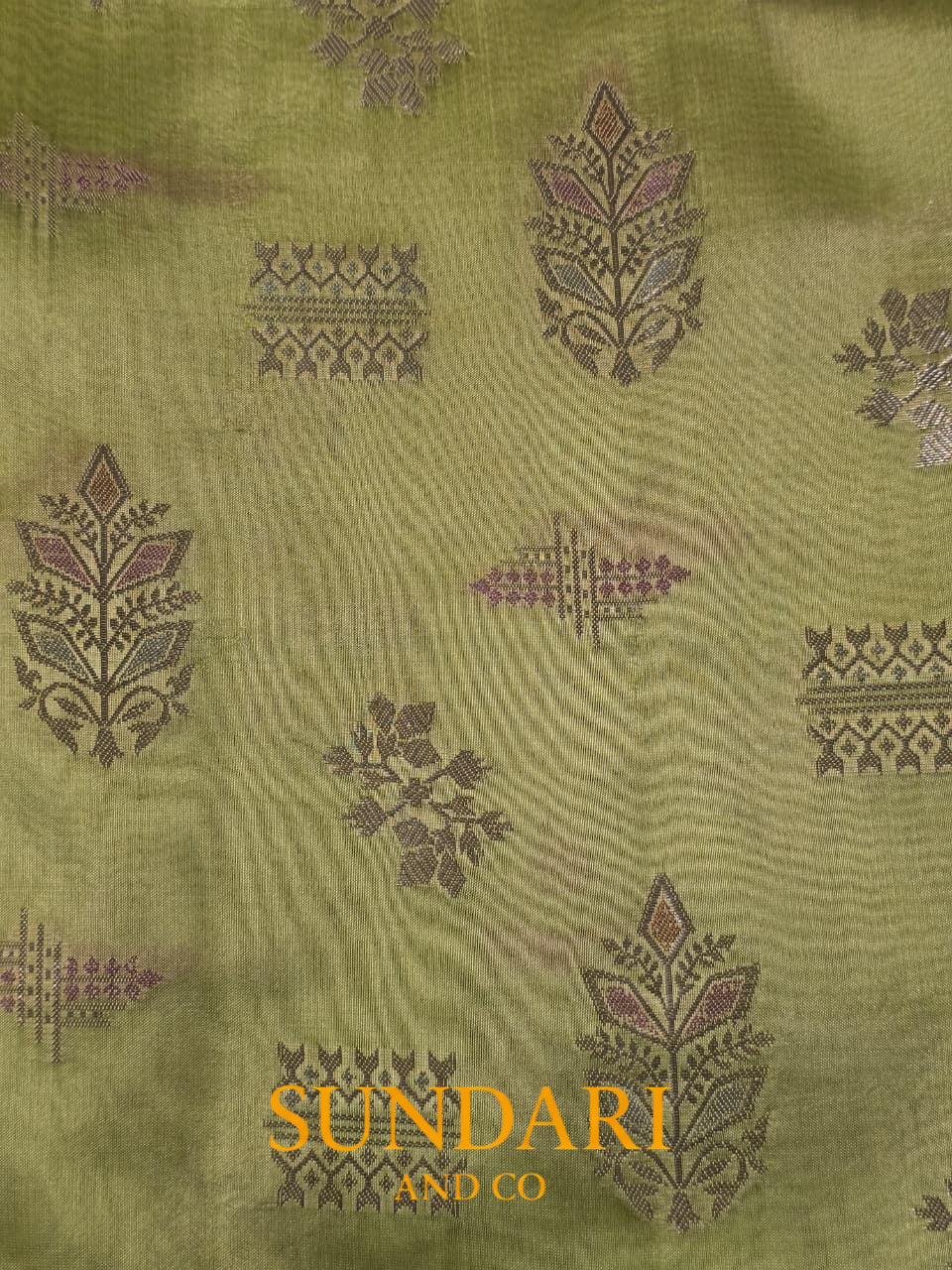 Pista Green | Meenakari Jaal | Pure Dupion Silk Saree