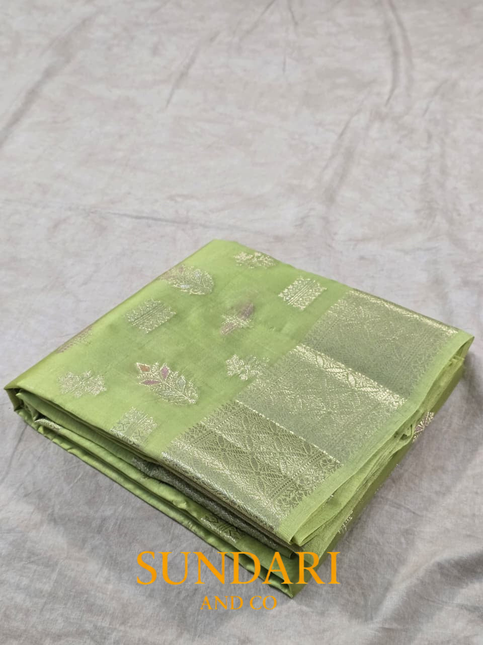 Pista Green | Meenakari Jaal | Pure Dupion Silk Saree