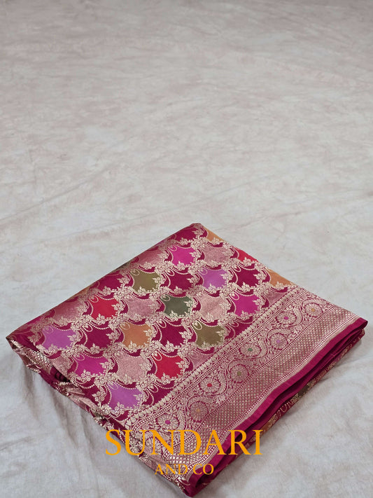 Deep Maroon | Rangkat | Pure Katan Silk Saree