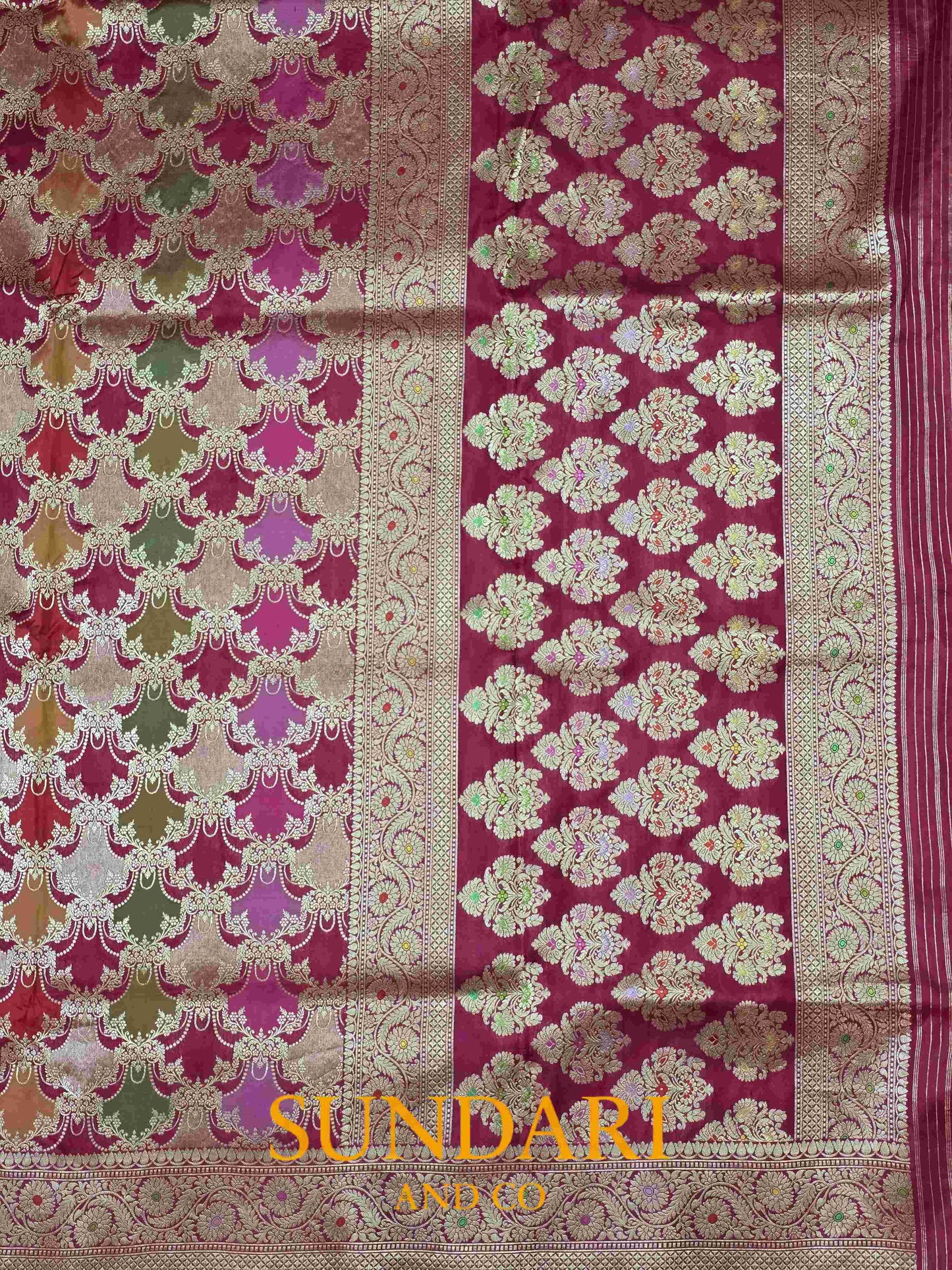 Deep Maroon | Rangkat | Pure Katan Silk Saree
