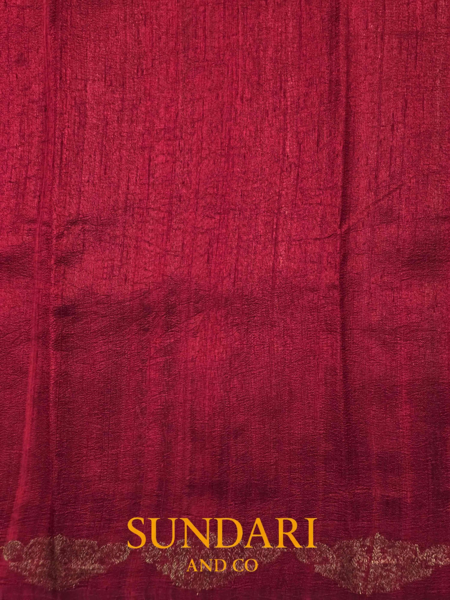 Classic Crimson | Sona-Roopa Floral Jaal | Pure Katan Silk Saree