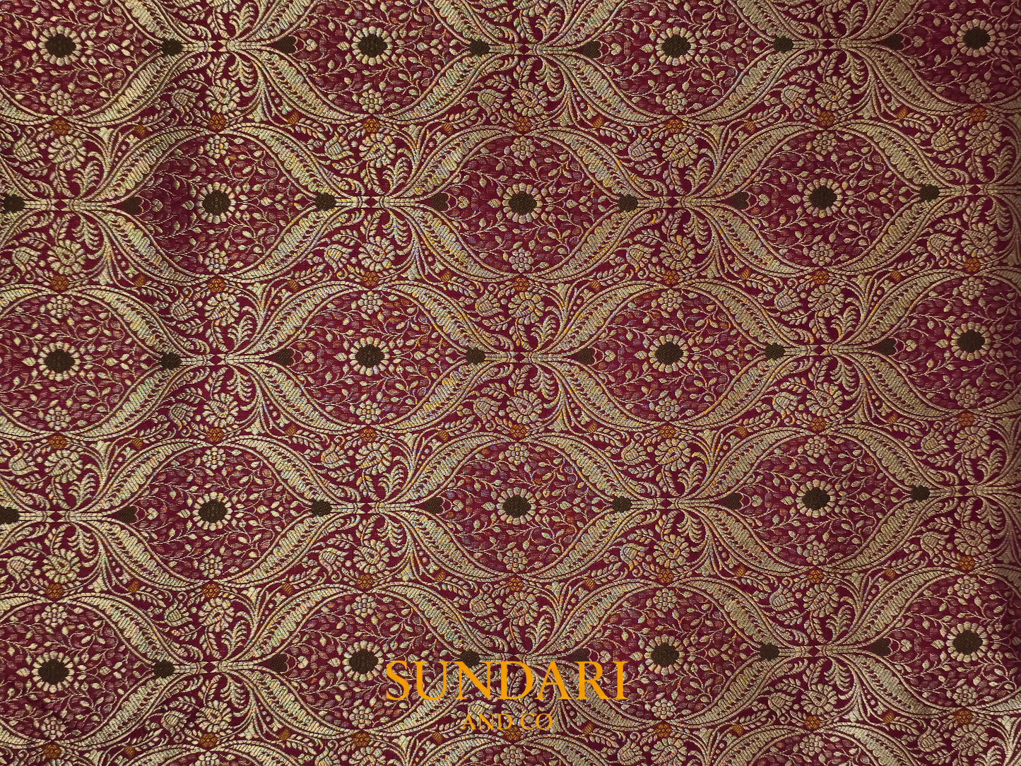Rose Magenta | Allover Intricate Brocade jaal | Pure Katan Silk Saree