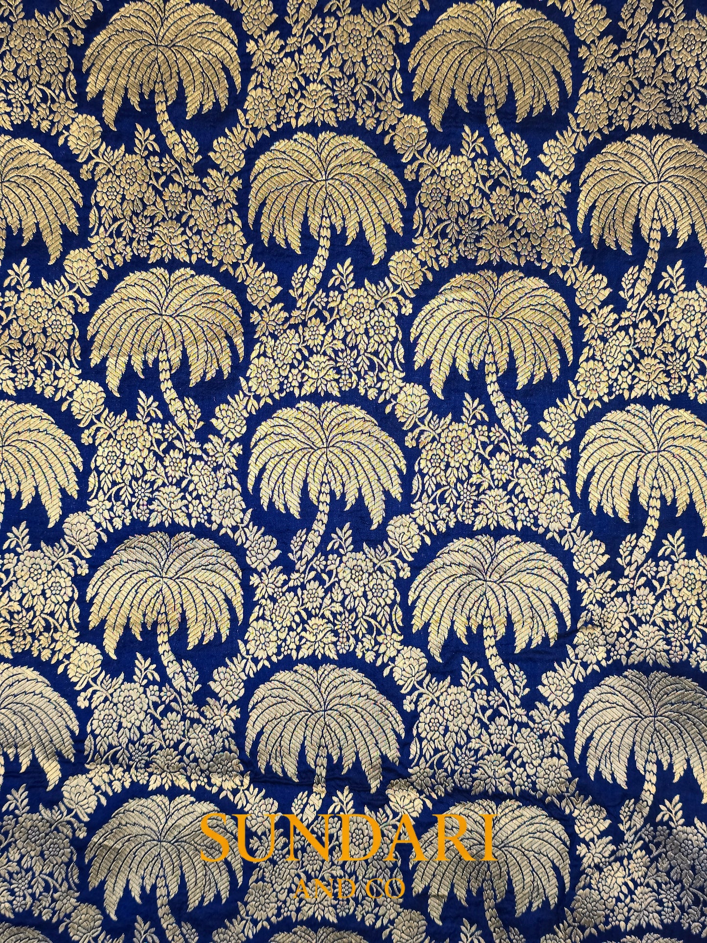 Royal Blue | Heavy Brocade Jaal | Pure Katan Silk Saree