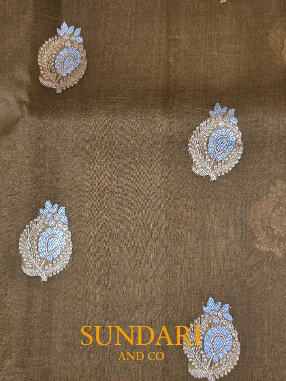 Soft Gold | Sona-Roopa Buttas in Kadua Weave | Pure Organza Silk Saree