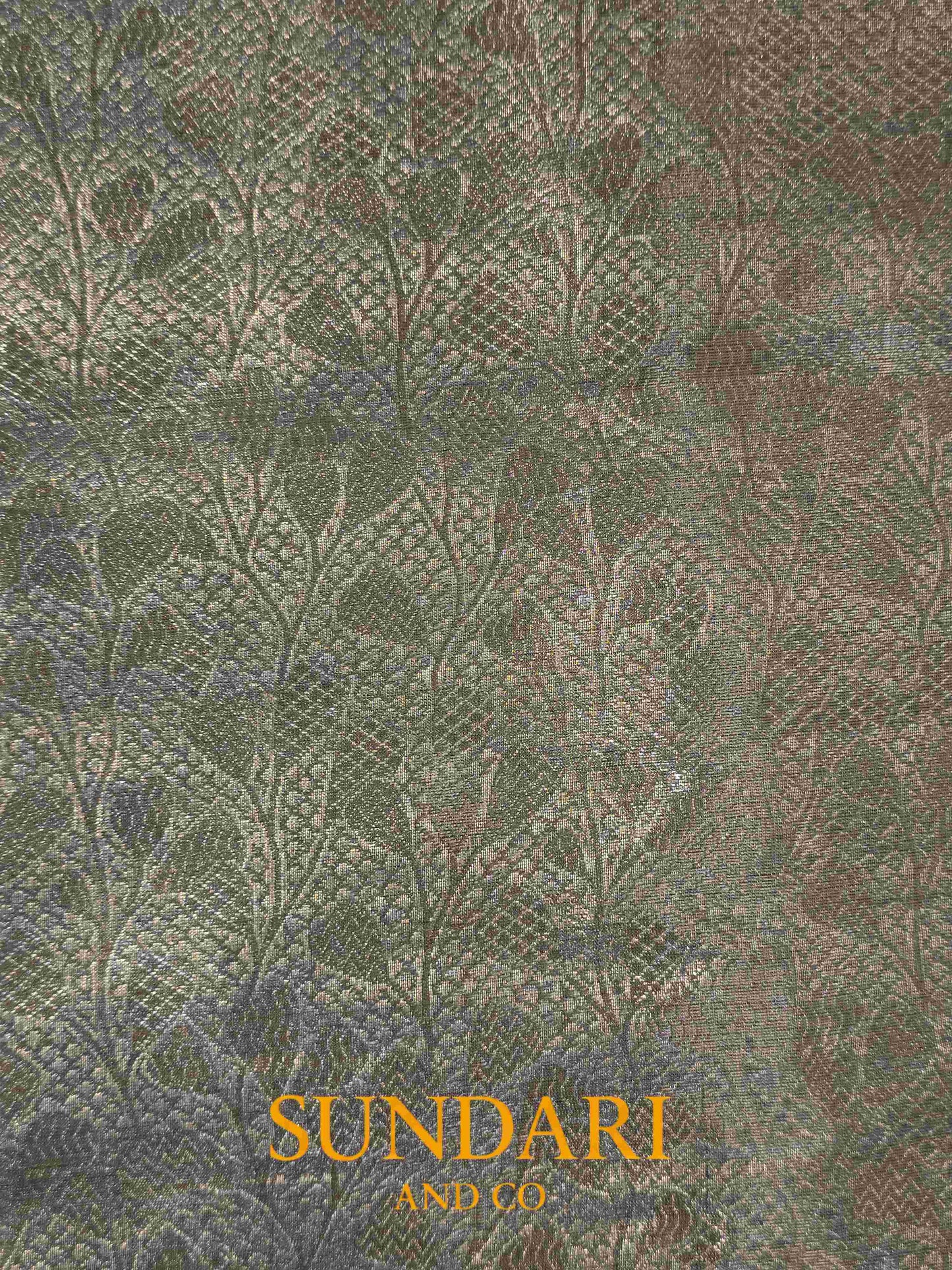 Turquoise | Brocade Woven | Pure Tissue Silk Saree