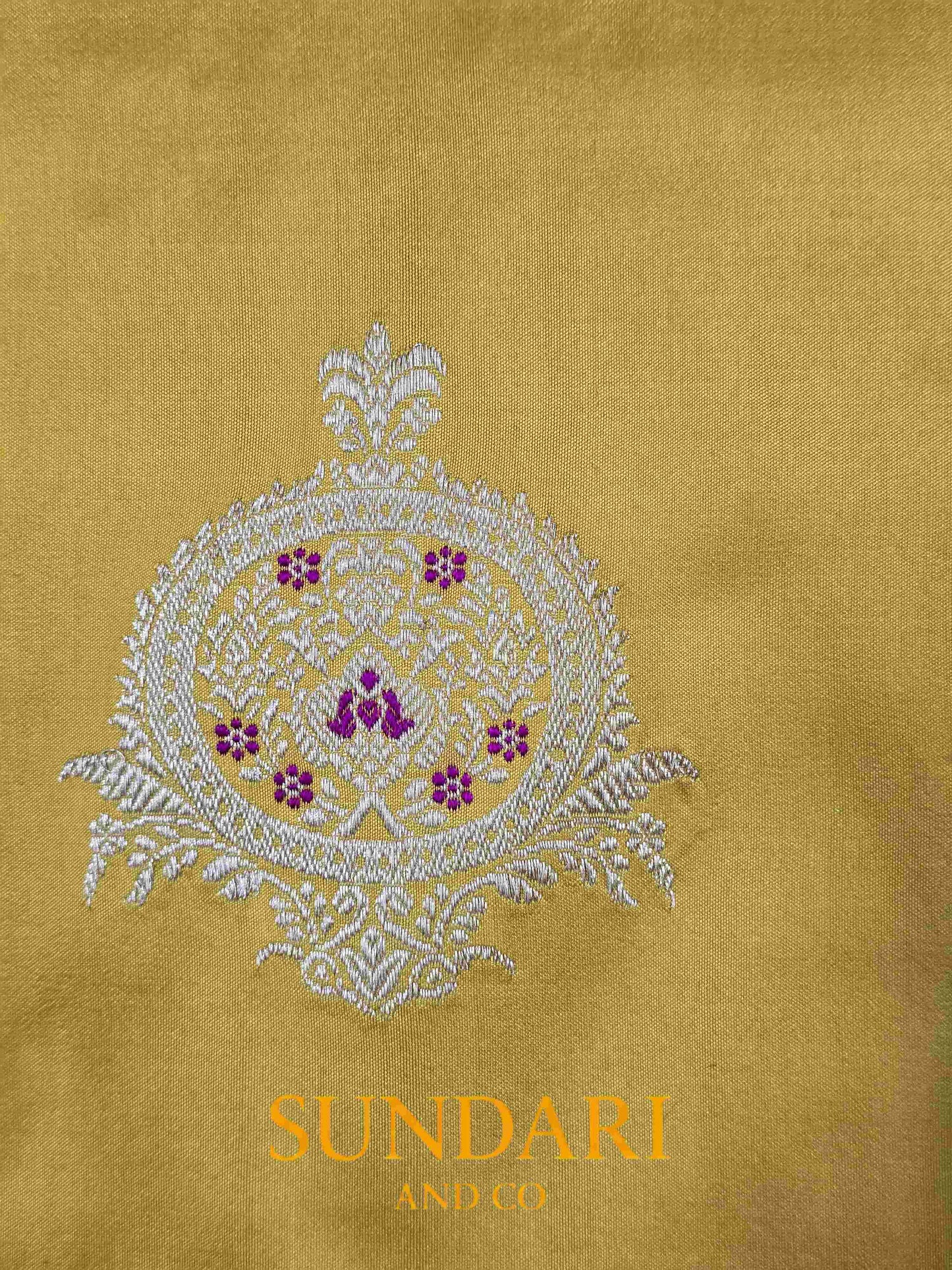 Lemon Yellow | Meenakari Kadua Butta | Pure Katan Silk Saree