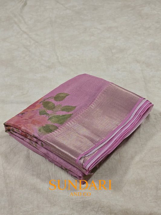 Bubblegum Pink | Digital Printed | Pure Cotton Saree