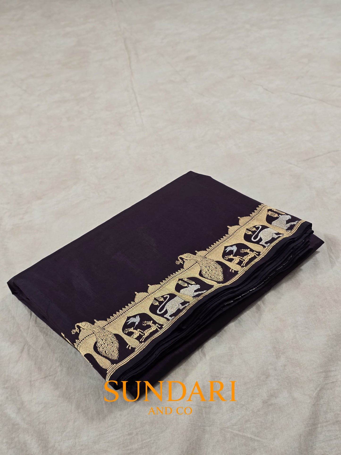 Hickory Brown | Sona-Roopa Kadua | Pure Katan Silk Saree