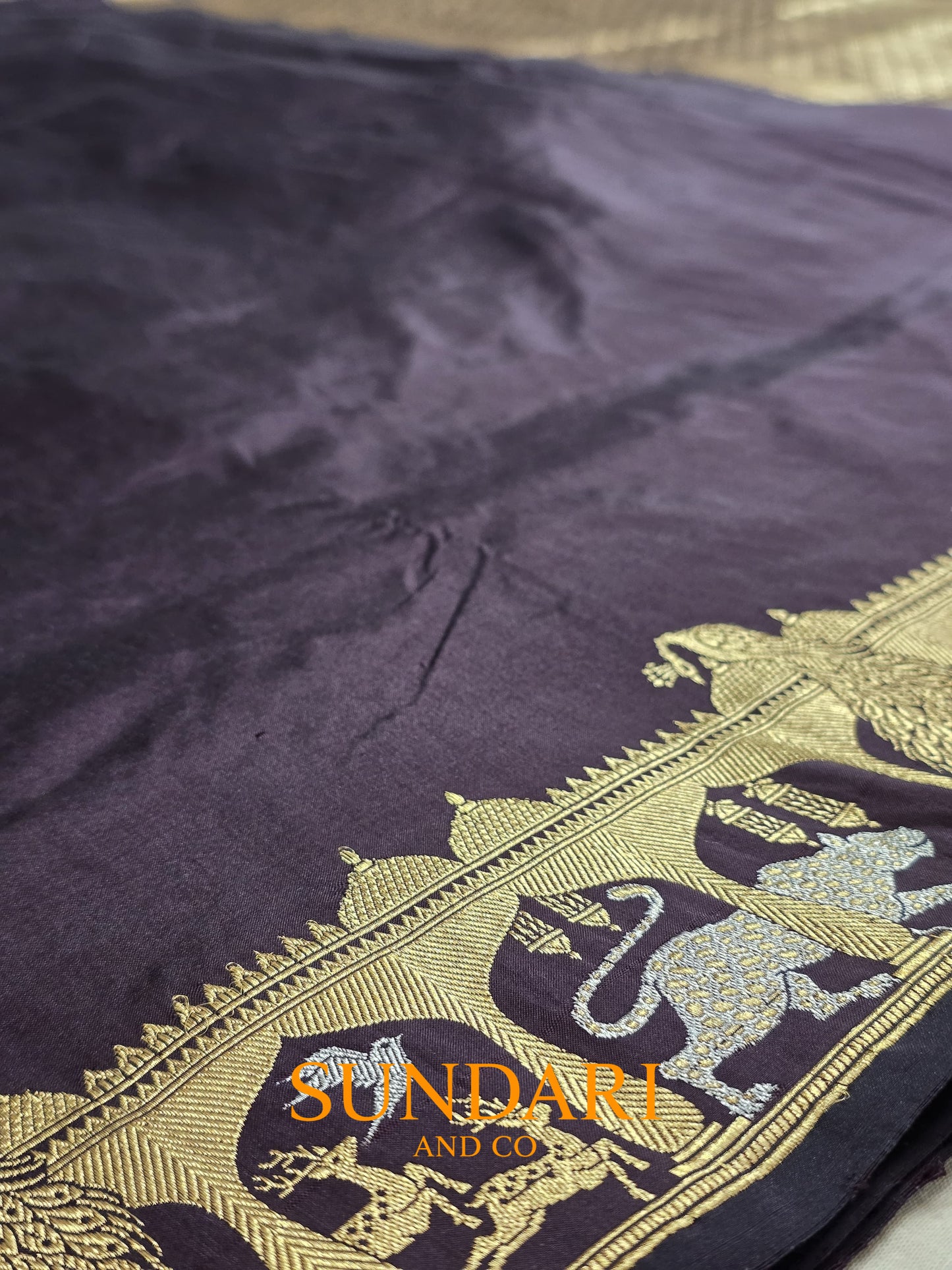 Hickory Brown | Sona-Roopa Kadua | Pure Katan Silk Saree