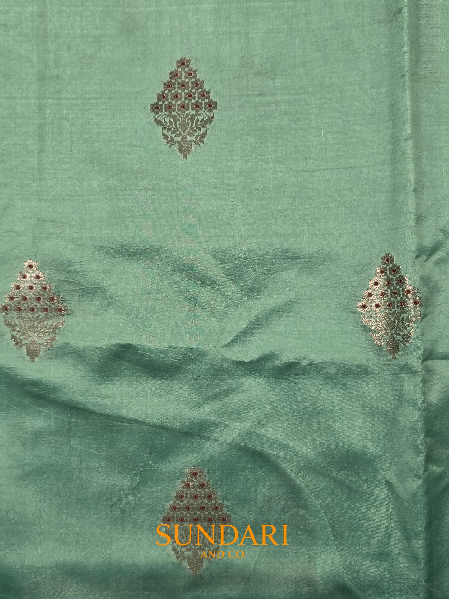Sea Blue | Meenakari Butta | Pure Soft Silk Saree
