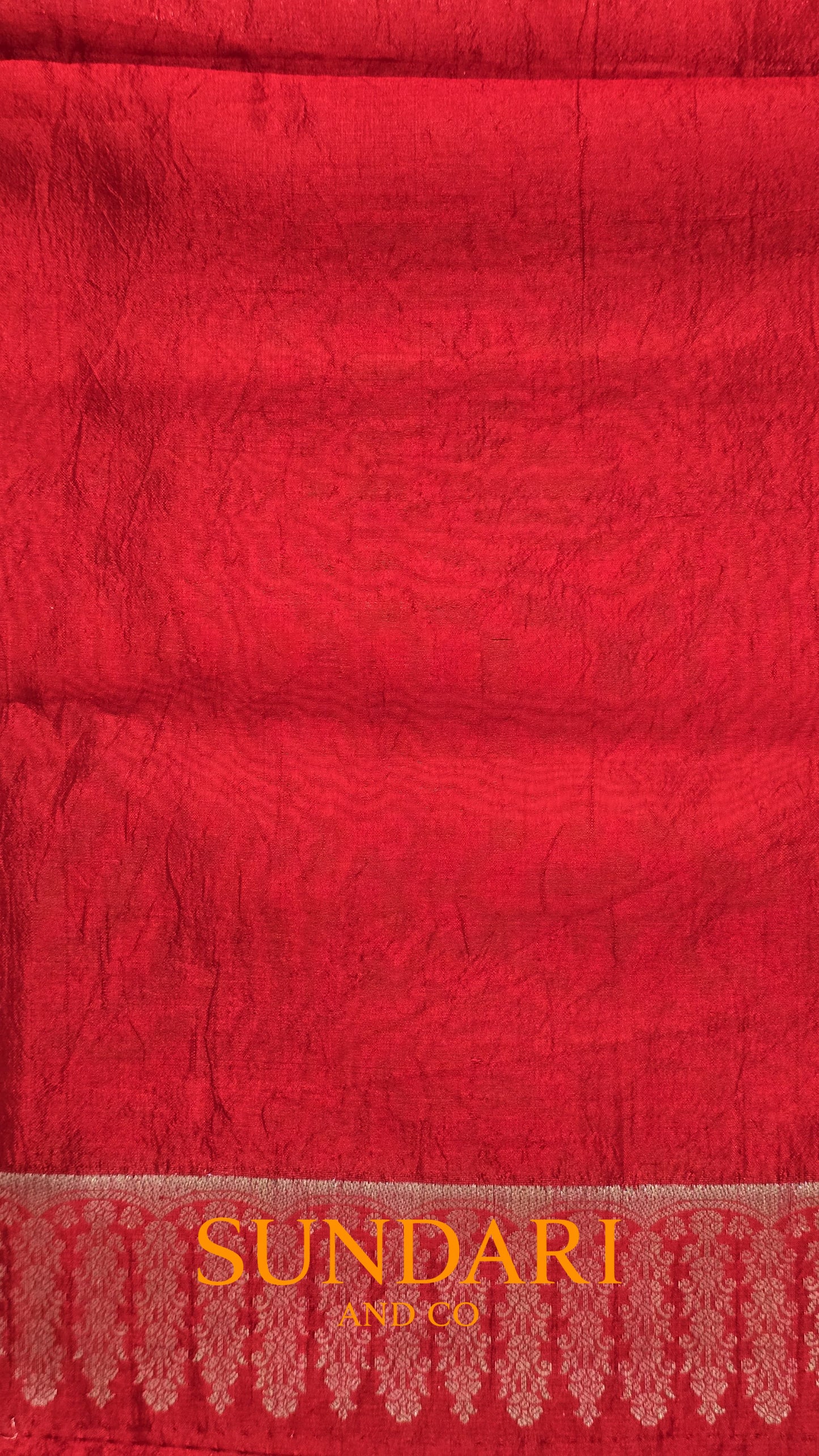 Cherry Red | Meenakari Butta | Pure Soft Silk Saree