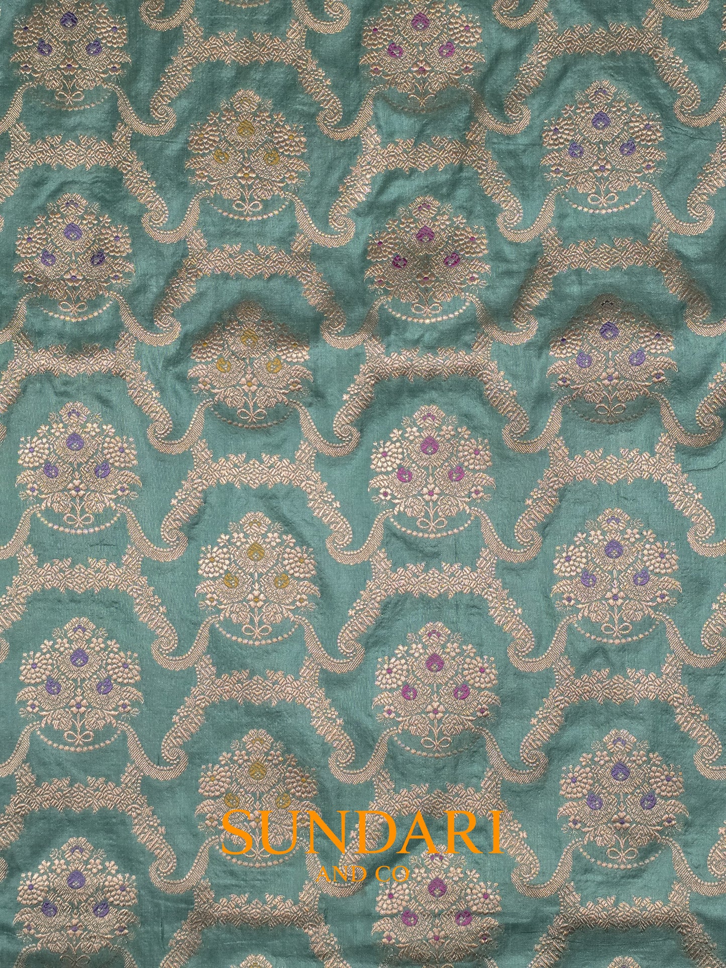 Arctic Blue | Meenakari Jaal | Pure Katan Silk Saree